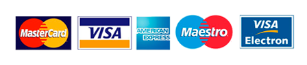 La Japonesa - MasterCard, Visa, American Express, Maestro y Visa Electron - Logos de Tarjetas
